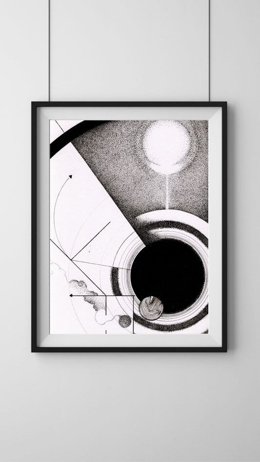 Oeuvre originale : "Espace-Temps #4 - Reprendre Espoir"